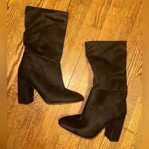 Chinese Laundry Black suede Heeled Boots